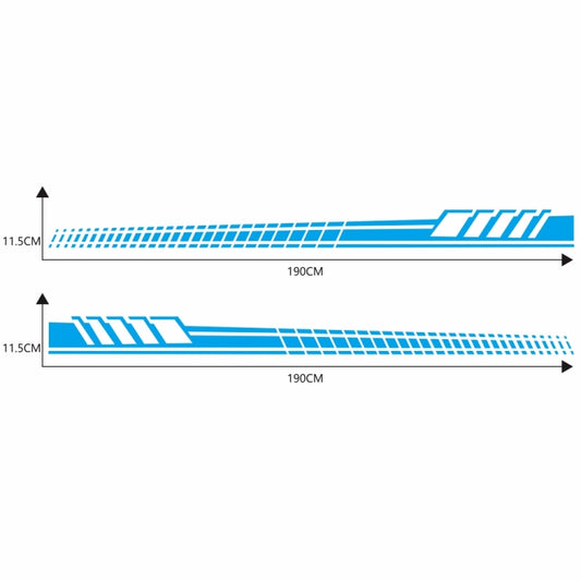 2 PCS/Set D-707 Striped Totem Pattern Car Modified Decorative Sticker(Blue) - Decorative Sticker by buy2fix | Online Shopping UK | buy2fix