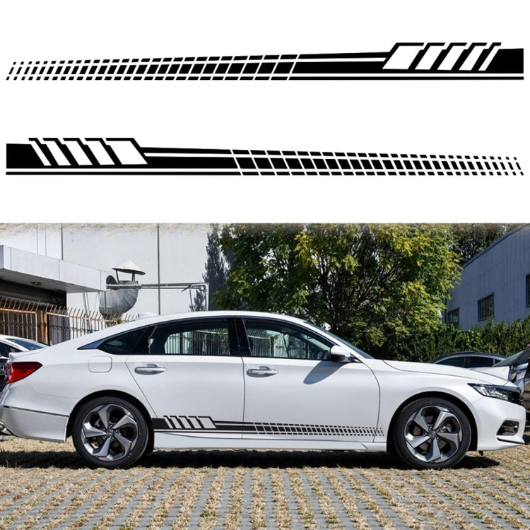 2 PCS/Set D-707 Striped Totem Pattern Car Modified Decorative Sticker(Black) - Decorative Sticker by buy2fix | Online Shopping UK | buy2fix