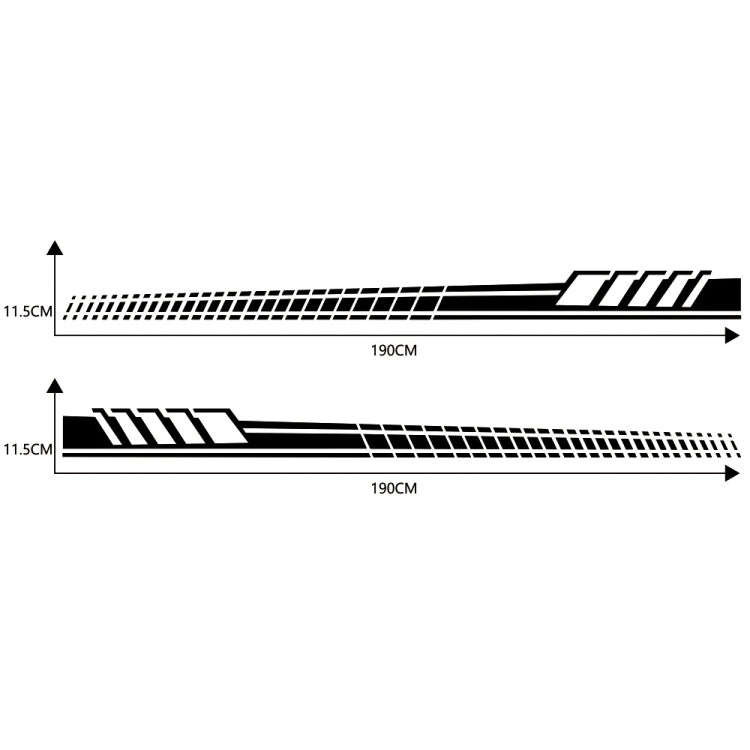 2 PCS/Set D-707 Striped Totem Pattern Car Modified Decorative Sticker(Black) - Decorative Sticker by buy2fix | Online Shopping UK | buy2fix