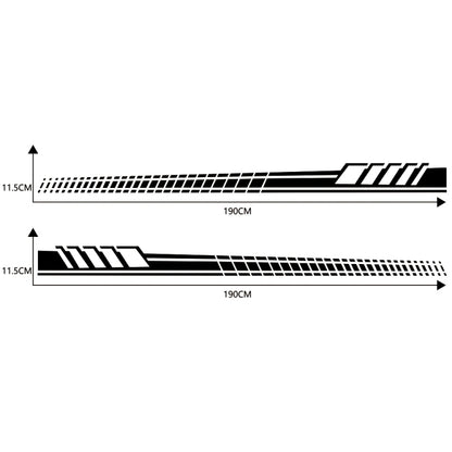 2 PCS/Set D-707 Striped Totem Pattern Car Modified Decorative Sticker(Black) - Decorative Sticker by buy2fix | Online Shopping UK | buy2fix