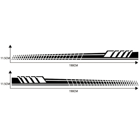 2 PCS/Set D-707 Striped Totem Pattern Car Modified Decorative Sticker(Black) - Decorative Sticker by buy2fix | Online Shopping UK | buy2fix