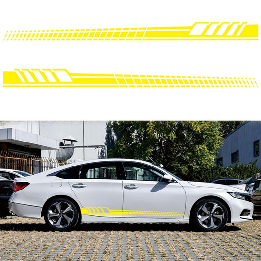2 PCS/Set D-707 Striped Totem Pattern Car Modified Decorative Sticker(Yellow) - Decorative Sticker by buy2fix | Online Shopping UK | buy2fix