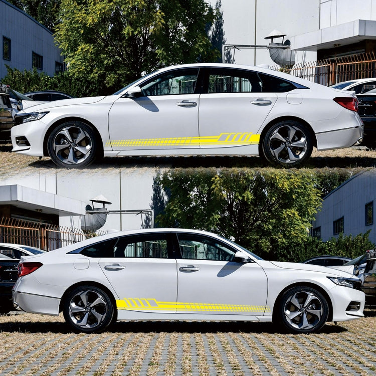 2 PCS/Set D-707 Striped Totem Pattern Car Modified Decorative Sticker(Yellow) - Decorative Sticker by buy2fix | Online Shopping UK | buy2fix