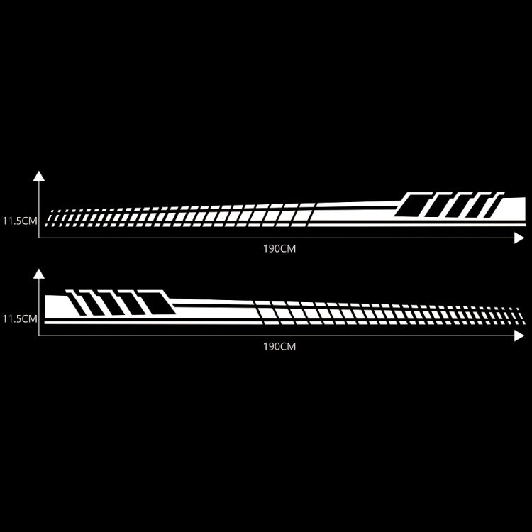 2 PCS/Set D-707 Striped Totem Pattern Car Modified Decorative Sticker(White) - Decorative Sticker by buy2fix | Online Shopping UK | buy2fix