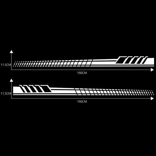 2 PCS/Set D-707 Striped Totem Pattern Car Modified Decorative Sticker(White) - Decorative Sticker by buy2fix | Online Shopping UK | buy2fix