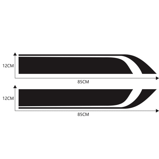D-711 Stripe Pattern Car Modified Hood Decorative Sticker(Black) - Decorative Sticker by buy2fix | Online Shopping UK | buy2fix