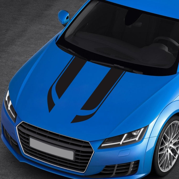 D-711 Stripe Pattern Car Modified Hood Decorative Sticker(Black) - Decorative Sticker by buy2fix | Online Shopping UK | buy2fix