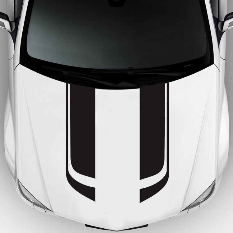 D-711 Stripe Pattern Car Modified Hood Decorative Sticker(Black) - Decorative Sticker by buy2fix | Online Shopping UK | buy2fix
