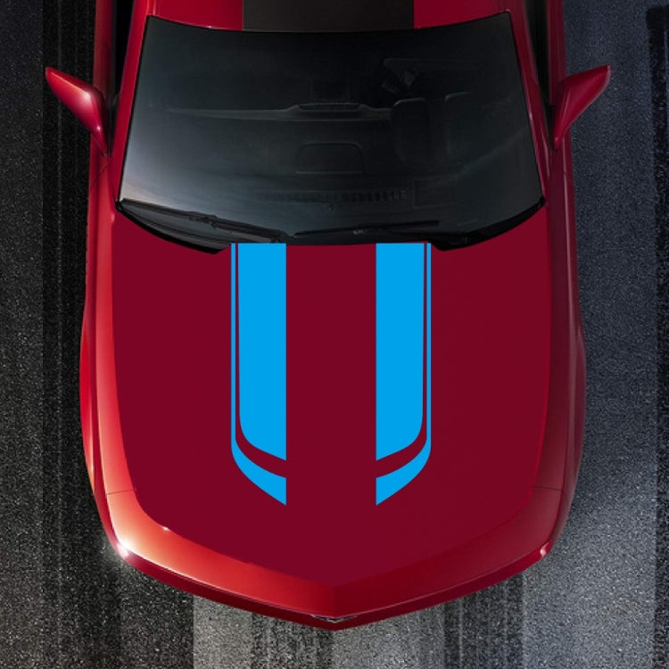 D-711 Stripe Pattern Car Modified Hood Decorative Sticker(Blue) - Decorative Sticker by buy2fix | Online Shopping UK | buy2fix