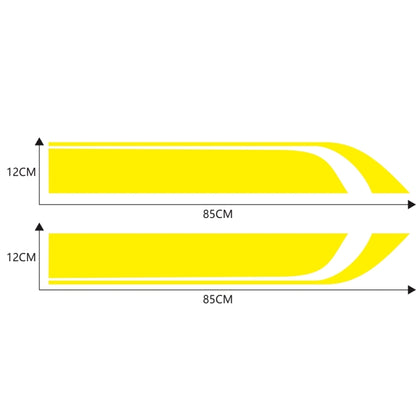 D-711 Stripe Pattern Car Modified Hood Decorative Sticker(Yellow) - Decorative Sticker by buy2fix | Online Shopping UK | buy2fix