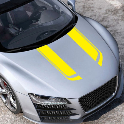D-711 Stripe Pattern Car Modified Hood Decorative Sticker(Yellow) - Decorative Sticker by buy2fix | Online Shopping UK | buy2fix