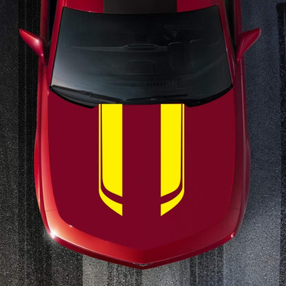 D-711 Stripe Pattern Car Modified Hood Decorative Sticker(Yellow) - Decorative Sticker by buy2fix | Online Shopping UK | buy2fix