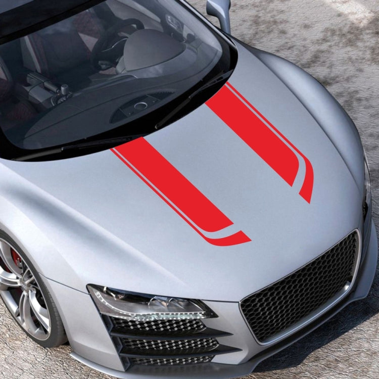 D-711 Stripe Pattern Car Modified Hood Decorative Sticker(Red) - Decorative Sticker by buy2fix | Online Shopping UK | buy2fix
