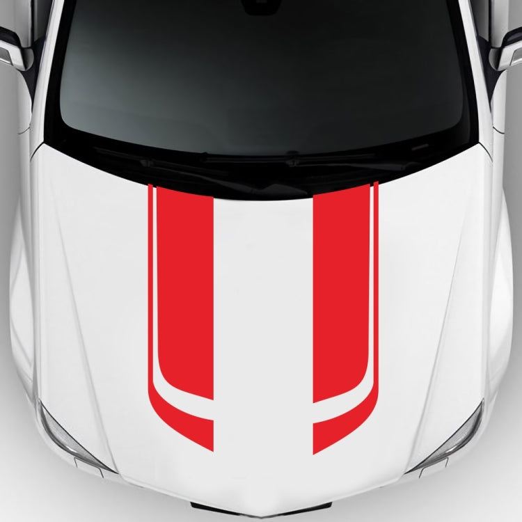 D-711 Stripe Pattern Car Modified Hood Decorative Sticker(Red) - Decorative Sticker by buy2fix | Online Shopping UK | buy2fix