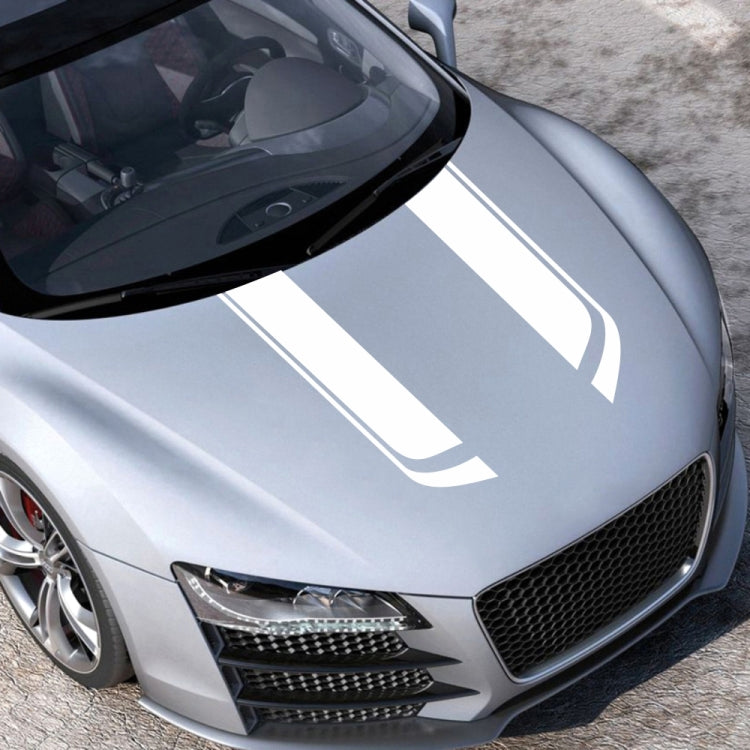 D-711 Stripe Pattern Car Modified Hood Decorative Sticker(White) - Decorative Sticker by buy2fix | Online Shopping UK | buy2fix