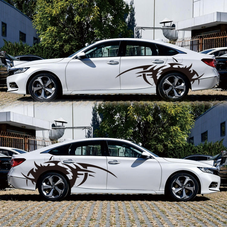 2 PCS/Set D-719 Flame Hot Wheel Pattern Car Modified Decorative Sticker(Black) by buy2fix