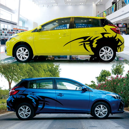 2 PCS/Set D-719 Flame Hot Wheel Pattern Car Modified Decorative Sticker(Black) by buy2fix