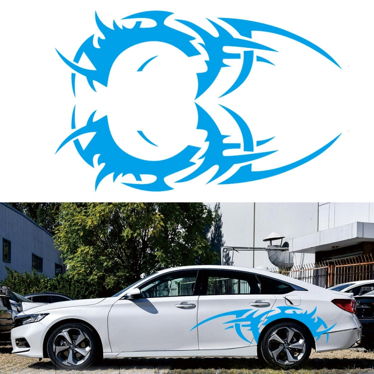 2 PCS/Set D-719 Flame Hot Wheel Pattern Car Modified Decorative Sticker(Blue) by buy2fix