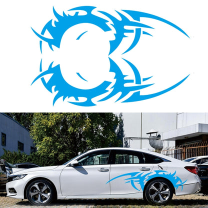 2 PCS/Set D-719 Flame Hot Wheel Pattern Car Modified Decorative Sticker(Blue) by buy2fix