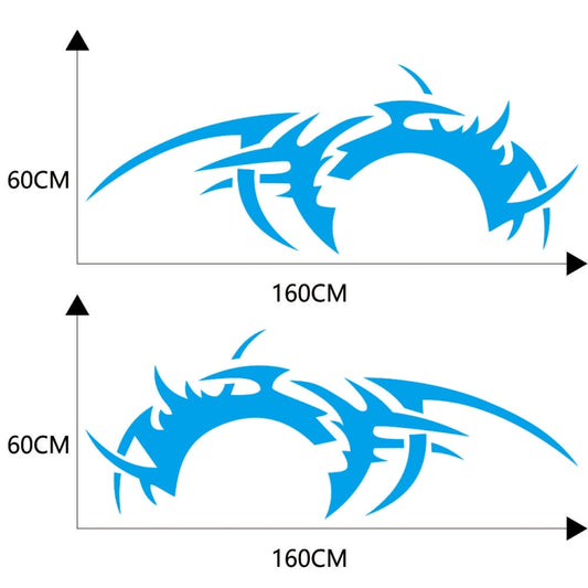 2 PCS/Set D-719 Flame Hot Wheel Pattern Car Modified Decorative Sticker(Blue) - Decorative Sticker by buy2fix | Online Shopping UK | buy2fix