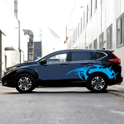 2 PCS/Set D-719 Flame Hot Wheel Pattern Car Modified Decorative Sticker(Blue) by buy2fix