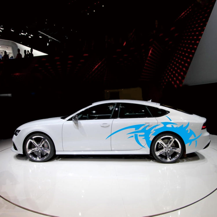 2 PCS/Set D-719 Flame Hot Wheel Pattern Car Modified Decorative Sticker(Blue) by buy2fix