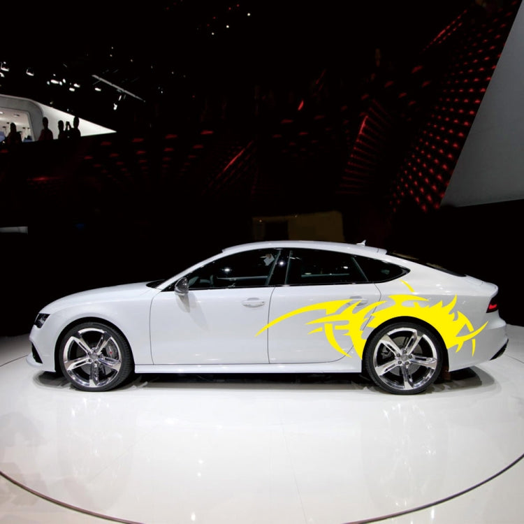 2 PCS/Set D-719 Flame Hot Wheel Pattern Car Modified Decorative Sticker(Yellow) by buy2fix