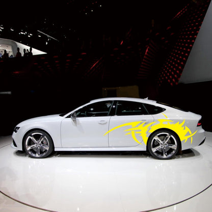 2 PCS/Set D-719 Flame Hot Wheel Pattern Car Modified Decorative Sticker(Yellow) by buy2fix