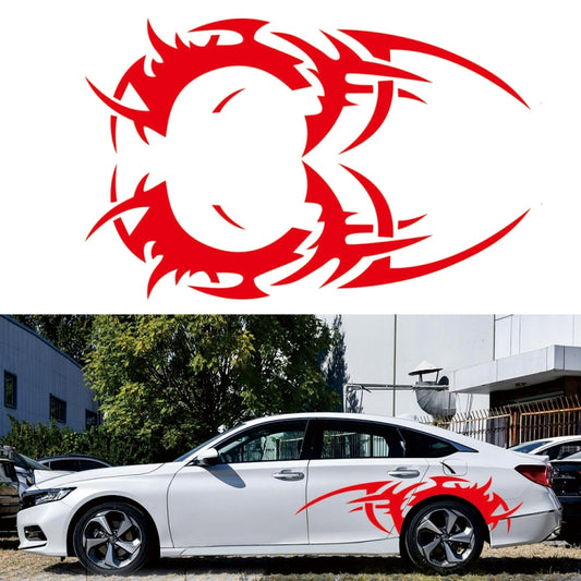 2 PCS/Set D-719 Flame Hot Wheel Pattern Car Modified Decorative Sticker(Red) - Decorative Sticker by buy2fix | Online Shopping UK | buy2fix