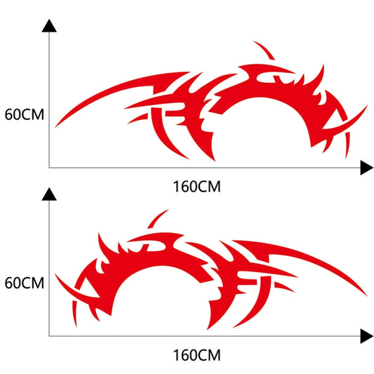 2 PCS/Set D-719 Flame Hot Wheel Pattern Car Modified Decorative Sticker(Red) - Decorative Sticker by buy2fix | Online Shopping UK | buy2fix