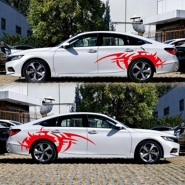 2 PCS/Set D-719 Flame Hot Wheel Pattern Car Modified Decorative Sticker(Red) - Decorative Sticker by buy2fix | Online Shopping UK | buy2fix