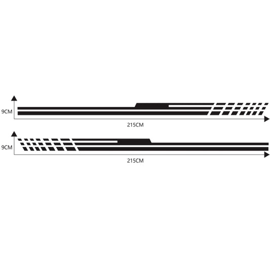 D-730 Stripe Pattern Car Modified Decorative Sticker(Black) - Decorative Sticker by buy2fix | Online Shopping UK | buy2fix