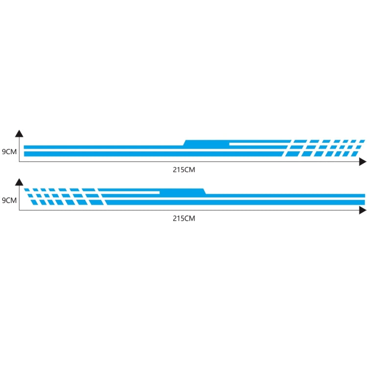 D-730 Stripe Pattern Car Modified Decorative Sticker(Blue) by buy2fix