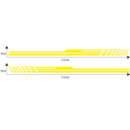 D-730 Stripe Pattern Car Modified Decorative Sticker(Yellow) - Decorative Sticker by buy2fix | Online Shopping UK | buy2fix