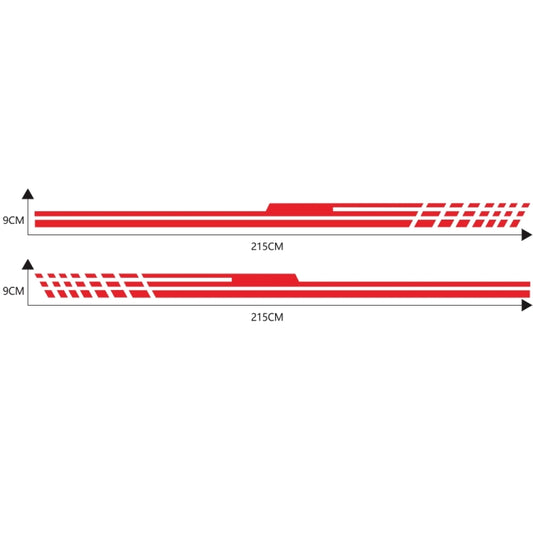 D-730 Stripe Pattern Car Modified Decorative Sticker(Red) - Decorative Sticker by buy2fix | Online Shopping UK | buy2fix