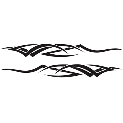 2 PCS/Set D-731 Totem Pattern Car Modified Decorative Sticker(Black) - Decorative Sticker by buy2fix | Online Shopping UK | buy2fix