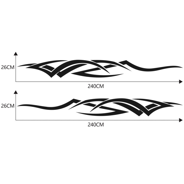 2 PCS/Set D-731 Totem Pattern Car Modified Decorative Sticker(Black) - Decorative Sticker by buy2fix | Online Shopping UK | buy2fix
