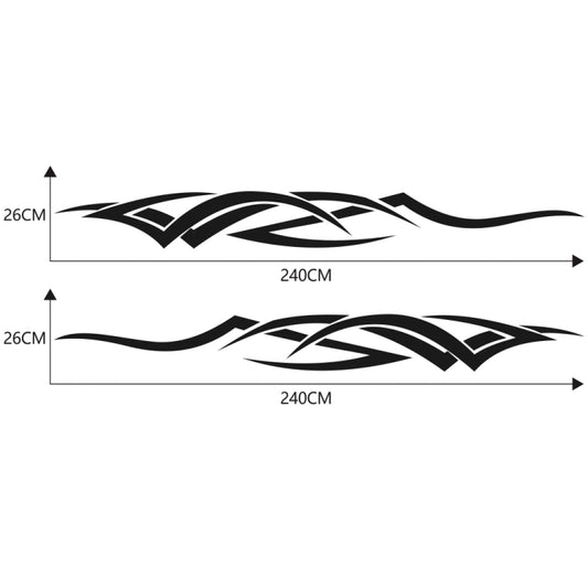 2 PCS/Set D-731 Totem Pattern Car Modified Decorative Sticker(Black) - Decorative Sticker by buy2fix | Online Shopping UK | buy2fix