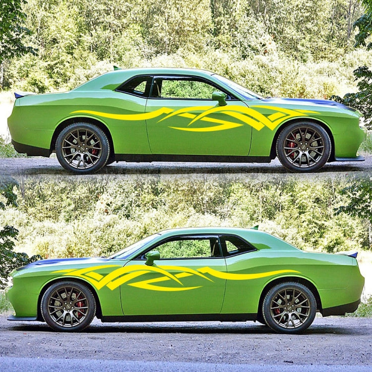 2 PCS/Set D-731 Totem Pattern Car Modified Decorative Sticker(Yellow) - Decorative Sticker by buy2fix | Online Shopping UK | buy2fix