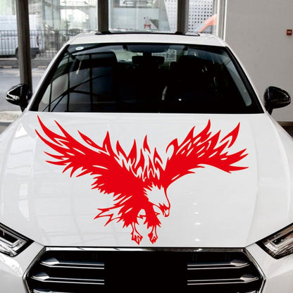 D-733 Eagle Pattern Car Modified Hood Decorative Sticker(Red) - Decorative Sticker by buy2fix | Online Shopping UK | buy2fix