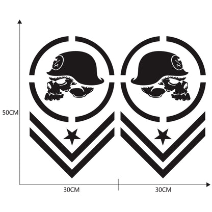 2 PCS/Set D-739 Skull Pattern Car Modified Decorative Sticker(Black) - Decorative Sticker by buy2fix | Online Shopping UK | buy2fix