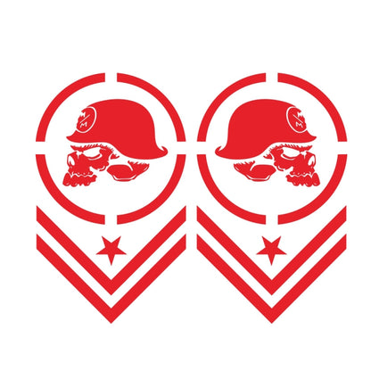 2 PCS/Set D-739 Skull Pattern Car Modified Decorative Sticker(Red) - Decorative Sticker by buy2fix | Online Shopping UK | buy2fix