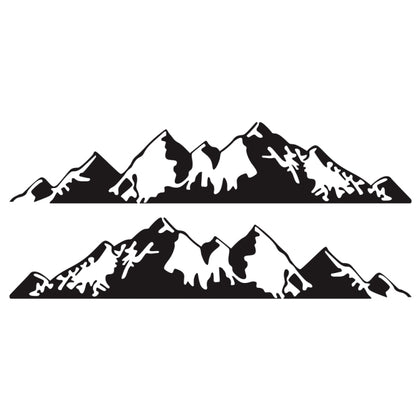 2 PCS/Set D-750 Mountain Pattern Car Modified Decorative Sticker(Black) - Decorative Sticker by buy2fix | Online Shopping UK | buy2fix