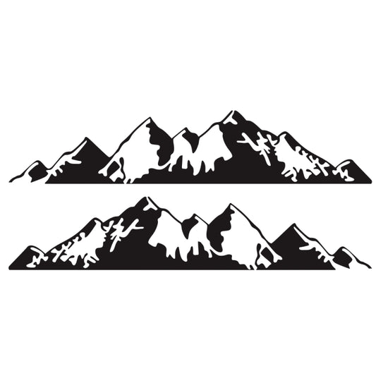 2 PCS/Set D-750 Mountain Pattern Car Modified Decorative Sticker(Black) - Decorative Sticker by buy2fix | Online Shopping UK | buy2fix