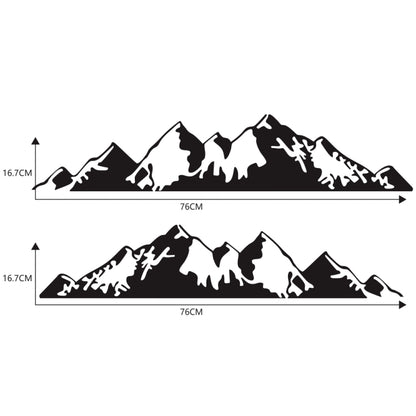 2 PCS/Set D-750 Mountain Pattern Car Modified Decorative Sticker(Black) - Decorative Sticker by buy2fix | Online Shopping UK | buy2fix