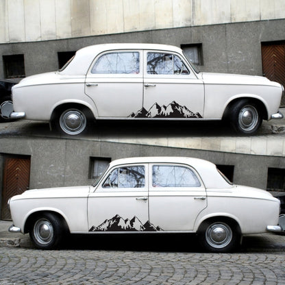 2 PCS/Set D-750 Mountain Pattern Car Modified Decorative Sticker(Black) - Decorative Sticker by buy2fix | Online Shopping UK | buy2fix