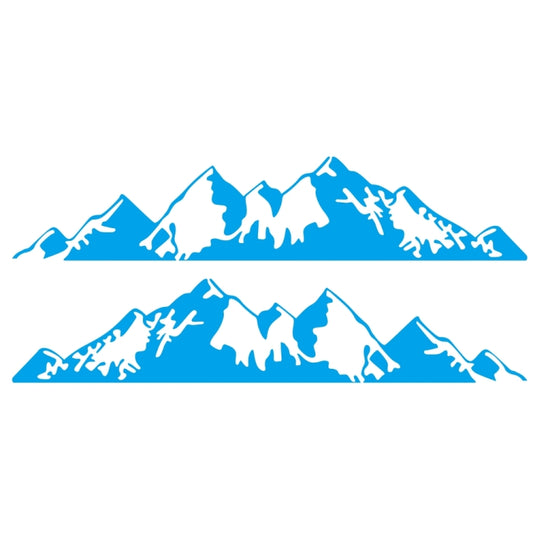 2 PCS/Set D-750 Mountain Pattern Car Modified Decorative Sticker(Blue) - Decorative Sticker by buy2fix | Online Shopping UK | buy2fix