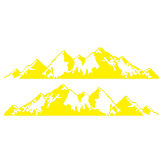 2 PCS/Set D-750 Mountain Pattern Car Modified Decorative Sticker(Yellow) - Decorative Sticker by buy2fix | Online Shopping UK | buy2fix