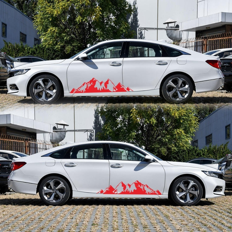 2 PCS/Set D-750 Mountain Pattern Car Modified Decorative Sticker(Red) - Decorative Sticker by buy2fix | Online Shopping UK | buy2fix