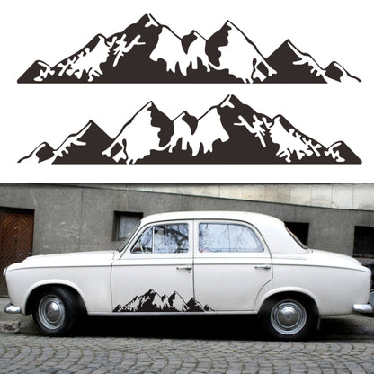 2 PCS/Set D-750 Mountain Pattern Car Modified Decorative Sticker(Black) - Decorative Sticker by buy2fix | Online Shopping UK | buy2fix